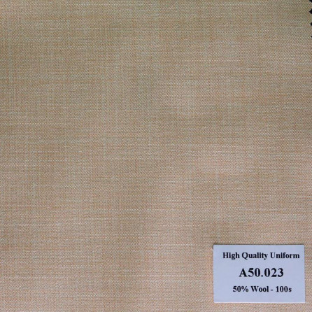 A50.023 Kevinlli V1 - Vải Suit 50% Wool - Nâu Trơn